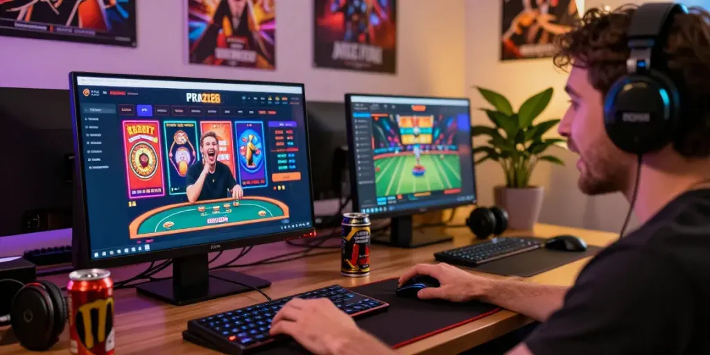 Engaging online gaming experience at http://debet-onl.com with a user playing live dealer games on a modern laptop.