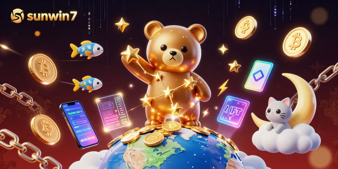 Experience the excitement of gaming with sunwin7 in a vibrant, rich, 3D casino illustration.