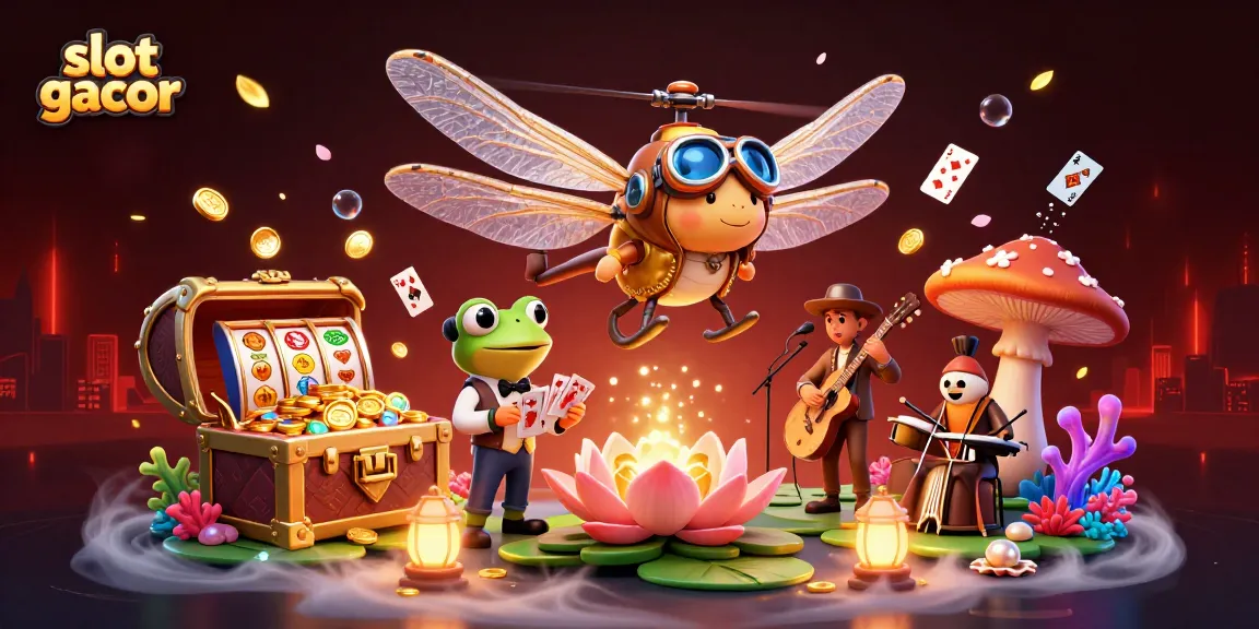 Engage with slot gacor in a vibrant casino scene featuring dynamic characters and symbols.