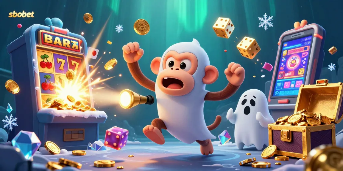 Engage with sbobet's thrilling experience as a mischievous monkey juggles casino treasures.