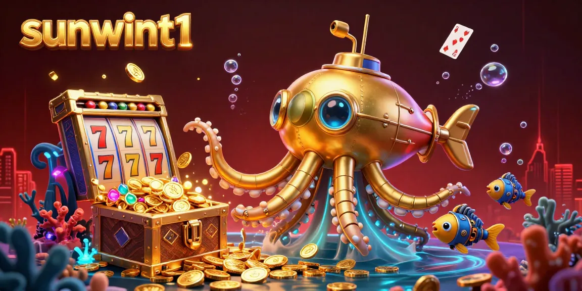 Engage with thrilling games at sunwint1, where a golden kraken submarine emerges amidst jackpot excitement.