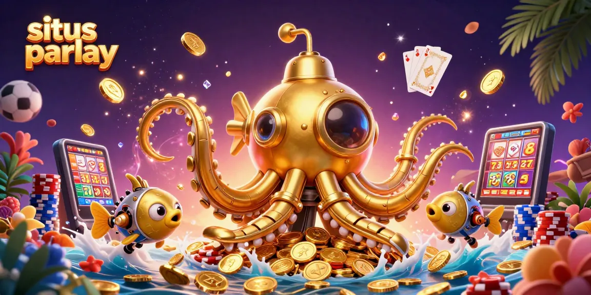 Engage in situs parlay betting with dynamic sports elements and exciting illustrations.
